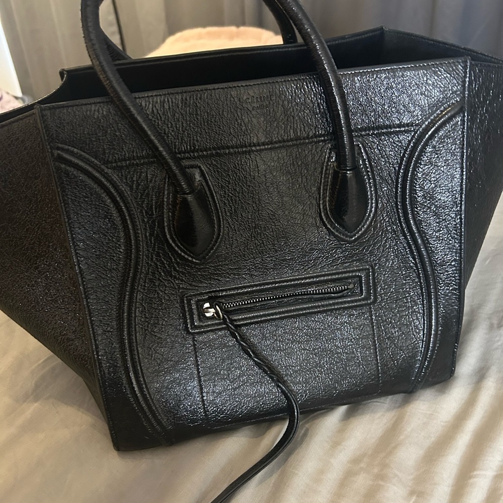 Céline pre owned 200s black leather handbag